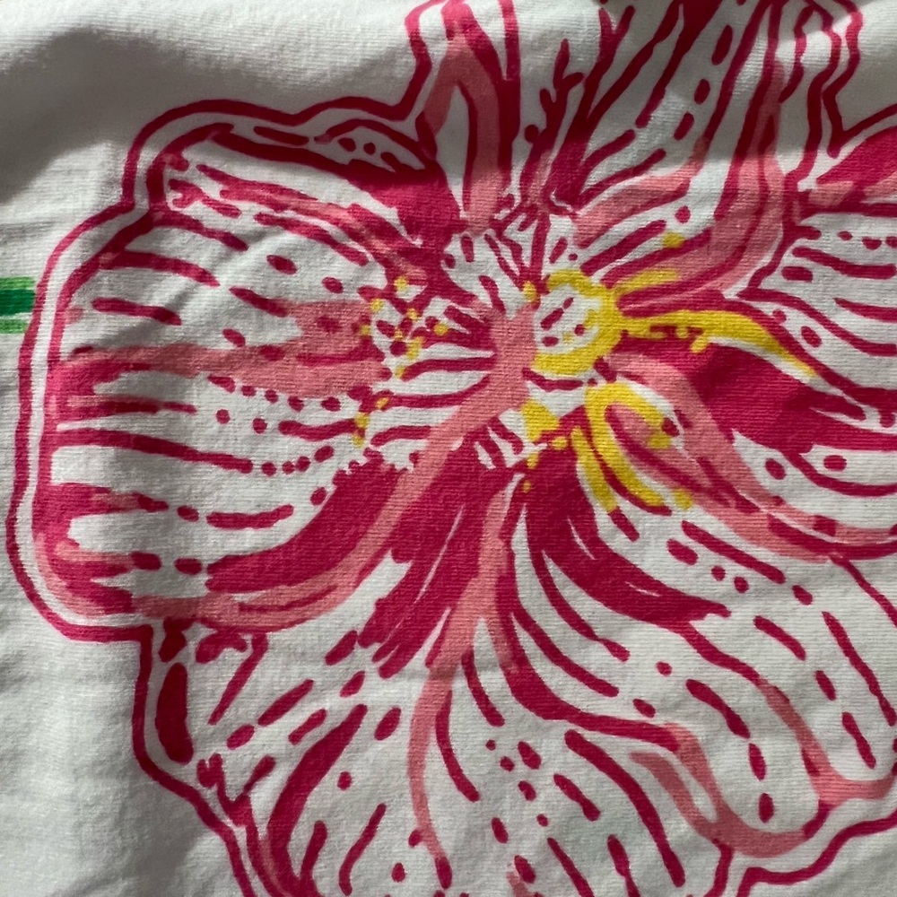 Andie top Lily Pulitzer Divine pink & Green. Orchid Top!! Huge size XS! - Picture 3 of 5